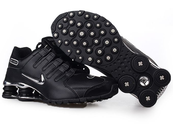 Mens Nike Shox Nz Sl Si Shoes Black Silver - Click Image to Close